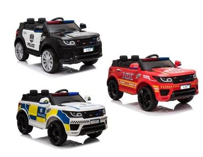 Elektro-Kinderfahrzeug, Kinder-Feuerwehrauto oder Kinder-Polizeiauto, Elektroauto für
