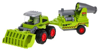 Landwirtschaftlicher Lader für Kinder 1:55 Traktor mit Achse + Sattelauflieger ...