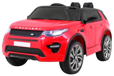 Land Rover Discovery für Kinder Rot + Fernbedienung + 5-Punkt-Sicherheitsgurte + ...