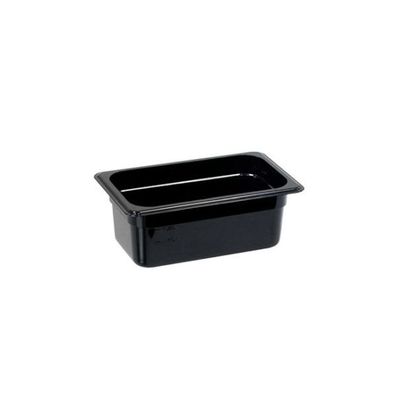 Gastronormbehälter, Serie Standard, Polycarbonat, schwarz, GN 1/4, 162x265x100 mm