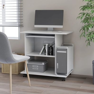vidaXL Schreibtisch Weiß 80x50x75 cm Holzwerkstoff
