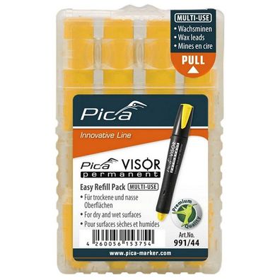 Pica Refills Visor Permanent Marker wasserfeste Markierung gelb 991/44