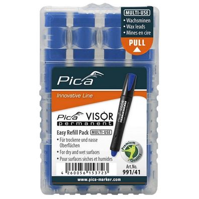 Pica Refills Visor Permanent Marker wasserfeste Markierung blau 991/41