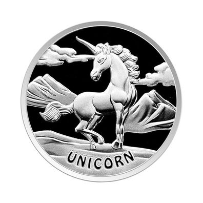 Silbermünze Fiji Unicorn 1 oz 2023 Asian Mythical Creatures Einhorn Silber 999
