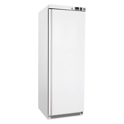 GI Kühlschrank aus weißem Stahl 400 Liter, statisch gekühlt mit Ventilator