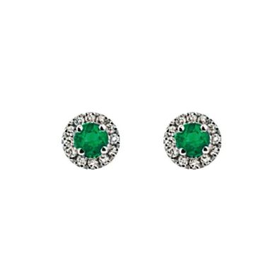 Frau Oro – DHOE7202 – DAMEN-OHRRINGE AUS Emerald-weissgold UND Diamanten ref. DHOE720