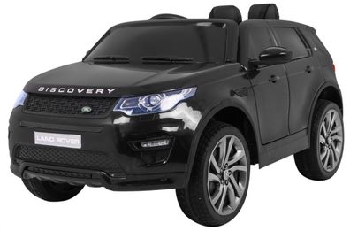 Land Rover Discovery für Kinder Schwarz + Fernbedienung + 5-Punkt-Sicherheitsgurte...