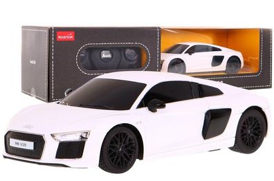 Audi R8 weiß RASTAR Modell 1:24 Ferngesteuertes Auto + 2,4 GHz Fernbedienung