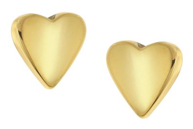 Boccia Schmuck Herz-Ohrringe für Kinder Titan Goldfarben 05077-02