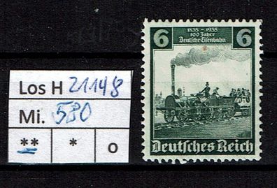 Los H21148: Deutsches Reich Mi. 580 * *