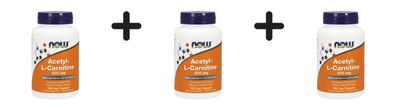 3 x Now Foods Acetyl L-Carnitine 500mg (100)