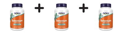 3 x Now Foods Selenium 200mcg (180 vcaps)