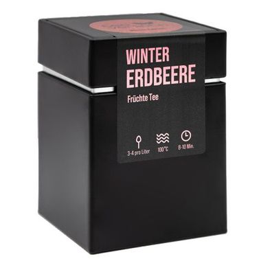teeverliebt - Winter Erdbeere Geschenkdose | 80g Früchtetee - Winter Edition