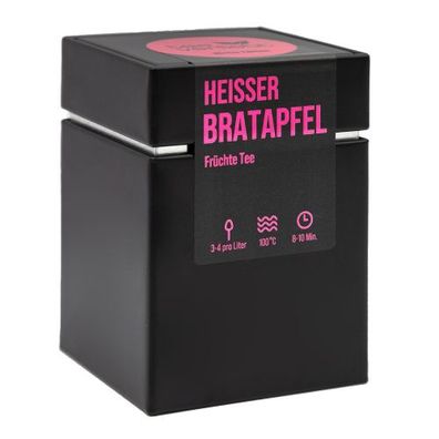 teeverliebt - Heißer Bratapfel Geschenkdose | 80g Früchtetee - Winter Edition