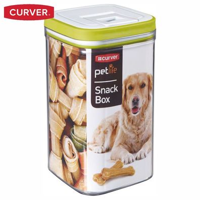Curver Snackbox 1,8 ltr - Snack Behälter Vorratsdose Leckerlibox Dose für Hunde
