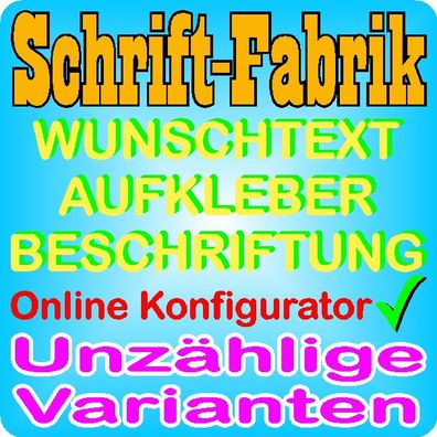 Namen Fahrer Schriftzug Aufkleber Auto Autoaufkleber Wunschtext selbst gestalten