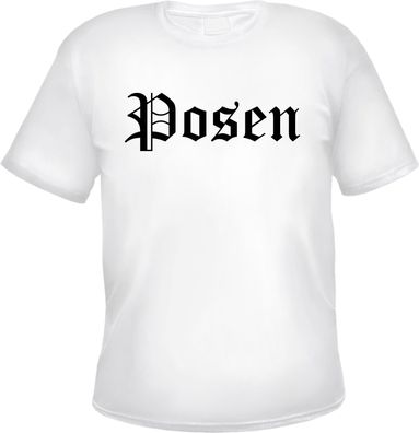 Posen Herren T-Shirt - Altdeutsch - Weißes Tee Shirt