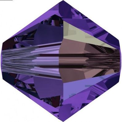 Swarovski® Beads Bicone Purple Velvet Aurore Boreale 2X 4mm