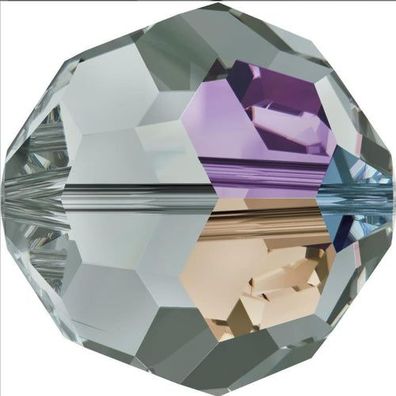 Swarovski® Beads Facet Black Diamond Aurore Boreale 6mm
