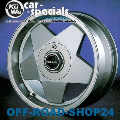 ALU-FELGE 7x15 ET30 BORBET/ COBRA " KRETA " - NISSAN 100 NX Typ: B13 Einzelfelge