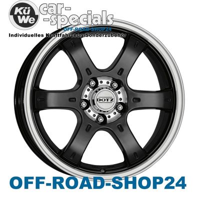 ALU-Felgen 8x17 ET20 DOTZ Crunch Schwarz Hornpoliert - Chrysler Wrangler Typ: TJ