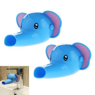 2-teiliges Duschspielzeug, Wasserhahn, Waschbeckengriff-Cartoon-Verlängerung, Elefant