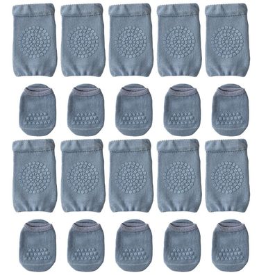 5 Paar Baby-Krabbel-Anti-Rutsch-Knieschützer und Anti-Rutsch Blau