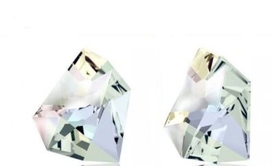 Swarovski® x Jean Paul Gaultier: Fancy Kaputt Crystal Aurore Boreale Signed 28x24mm
