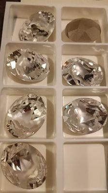 Swarovski® x Jean Paul Gaultier: Fancy Kaputt Oval Crystal Signed 29x22.5mm