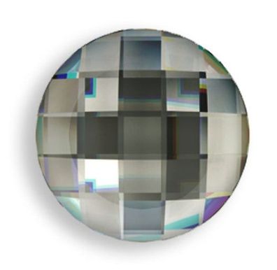Swarovski® Flatback Chessboard Circle Black Diamond 6mm