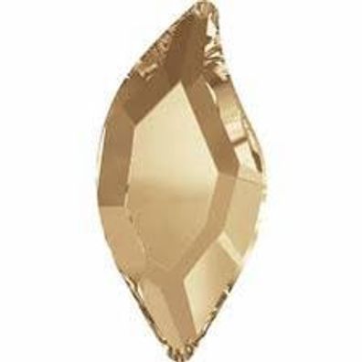 Swarovski® Flatback Hotfix Diamond Leaf Golden Shadow 10x5mm