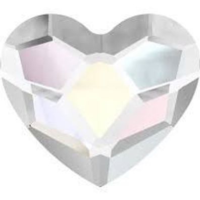 Swarovski® Flatback Hotfix Heart Crystal Aurore Boreale 14mm