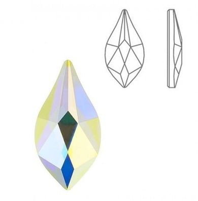 Swarovski® Nail Crystals Flatback Flame Aurore Boreale 7.5mm
