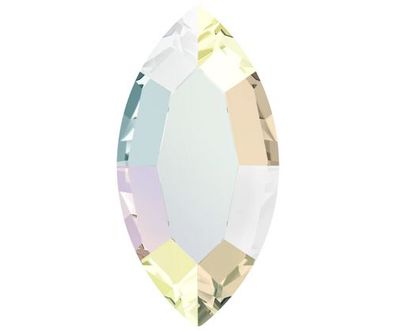 Swarovski® Nail Crystals Flatback Navette Aurore Boreale 4x2mm