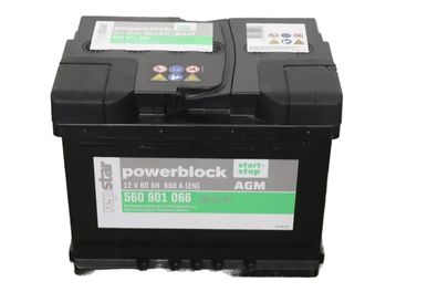 Repstar Powerblock Ultra 60ah 680a AGM Starterbatterie Start- Stop