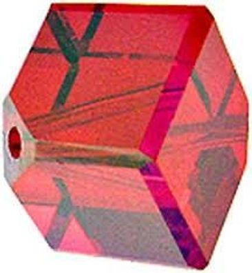 Swarovski® Bead Diagonal Cube Bead Light Siam 4mm
