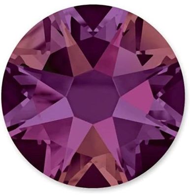 Swarovski® Nail Crystals Flat Rund Fuchsia Shimmer SS16