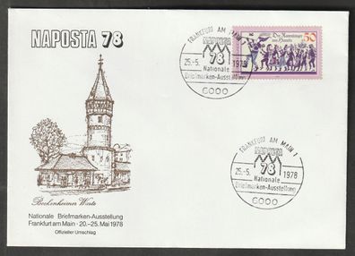 BRD Offizieller Umschlag Naposta 78 Nationale Briefmarken-Ausstellung