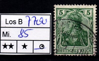 Los B7700: Deutsches Reich Mi. 85, gest.