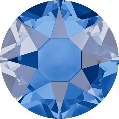 Swarovski® Nail Crystals Flat Rund Sapphire Aurore Boreale ss34