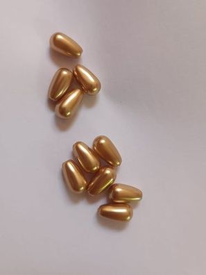 Swarovski® Pearl Pear Half-Drilled Bright Gold 11.5x6mm