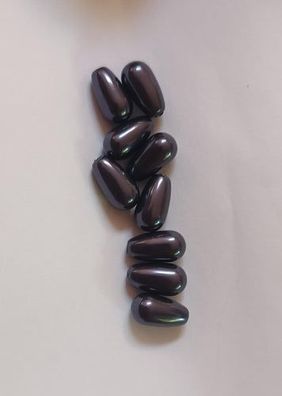 Swarovski® Pearl Pear Half-Drilled Dark Purple 11.5x6mm