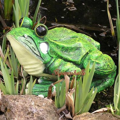 Frosch Kröte Laubfrosch lebensecht Figur Statue Skulptur Deko Gartenteich Tier groß