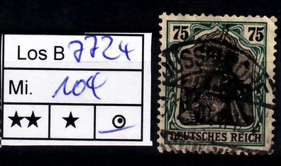 Los B7724: Deutsches Reich Mi. 104, gest.