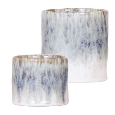 Übertopf "Sky" - Keramik mit himmlischer Glasur - passend für 6cm und 9cm Töpfe