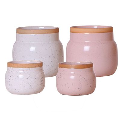 Übertopf "Vintage Bowl" - Keramik in rosa oder weiß - passend für 6cm und 9cm Töpfe