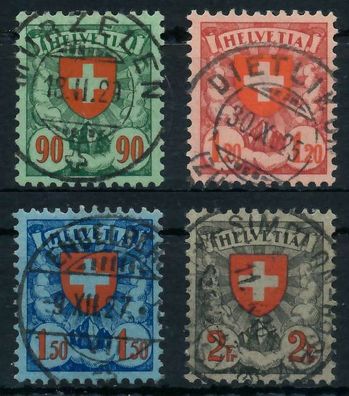 Schweiz 1924 Nr 194x-197x zentrisch gestempelt X6C2CAA