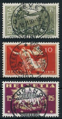 Schweiz 1919 Nr 146-148 zentrisch gestempelt X6C2D02