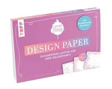 Handlettering Design Paper Block Cotton Candy A5: 75 Feste Motivpapiere DIN ...