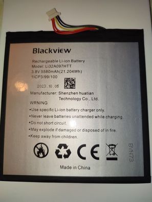 Akku Blackview Tab 6 Tablet Akku Blackview Tab 6 5580 mAh Akku Li32097HTT